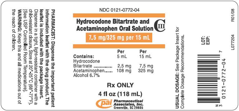 Hydrocodone Bitartrate and Acetaminophen