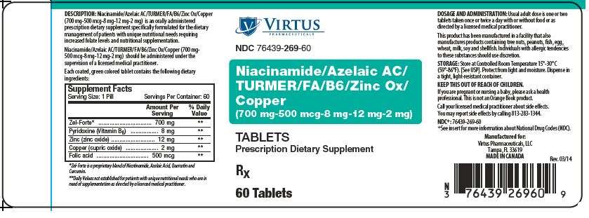 Niaacinamide Azelaic AC TURMER FA B6 Zinc Ox Copper