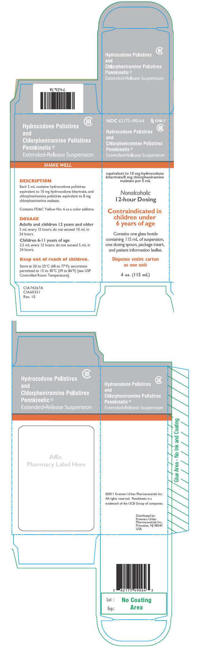 Hydrocodone Polistirex and Chlorpheniramine Polistirex Pennkinetic