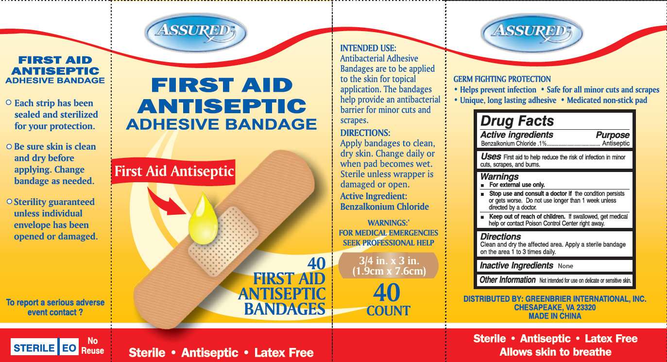 ASSURED FIRST AID ANTISEPTIC ADHESIVE BANDAGE