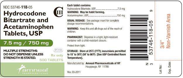 Hydrocodone Bitartrate and Acetaminophen