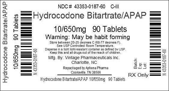 Hydrocodone Bitartrate And Acetaminophen