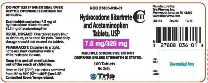 Hydrocodone Bitartrate and Acetaminophen