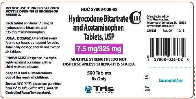 Hydrocodone Bitartrate and Acetaminophen