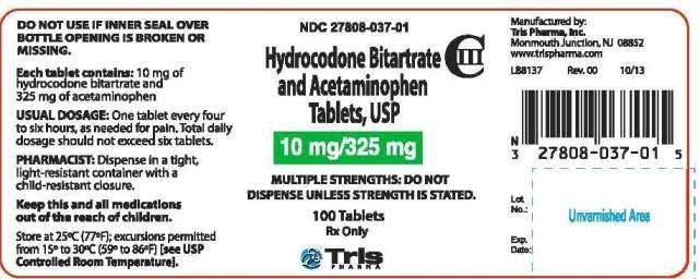 Hydrocodone Bitartrate and Acetaminophen