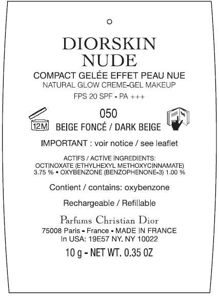 Diorskin Nude Natural Glow Makeup 050 Dark Beige