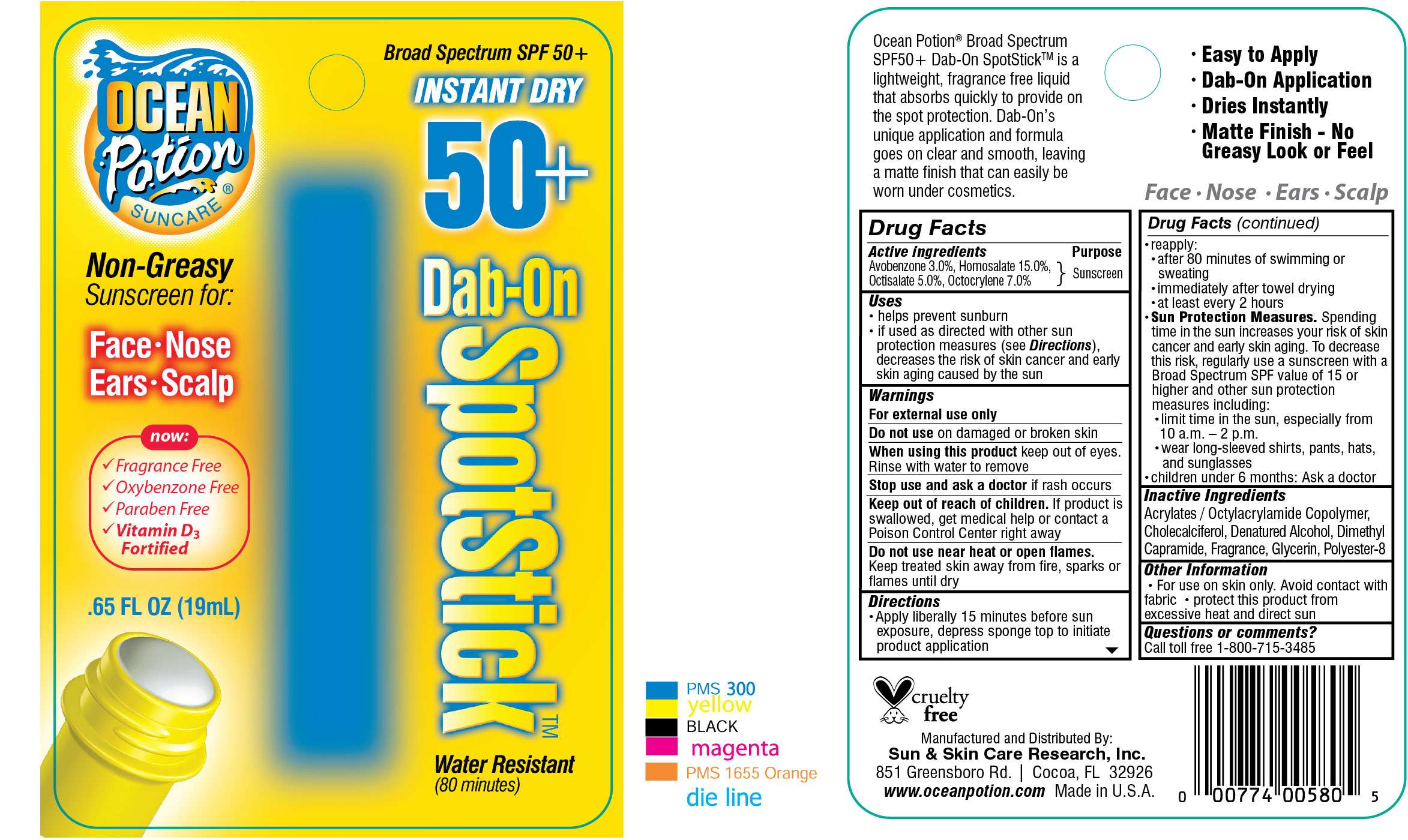 Ocean Potion Instant Dry 50 Dab-On Spotstick