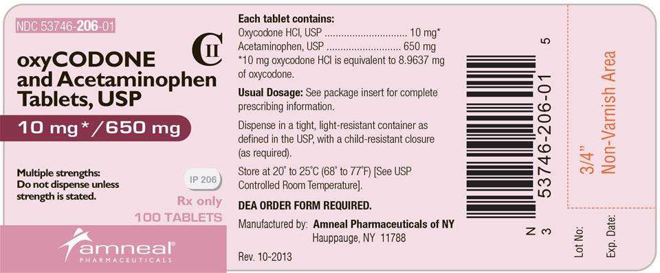 Oxycodone and Acetaminophen