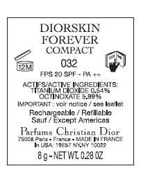 CD DiorSkin Forever Compact Flawless Perfection Fusion Wear Makeup SPF 25 - 032