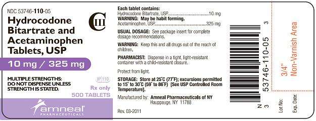 Hydrocodone Bitartrate and Acetaminophen