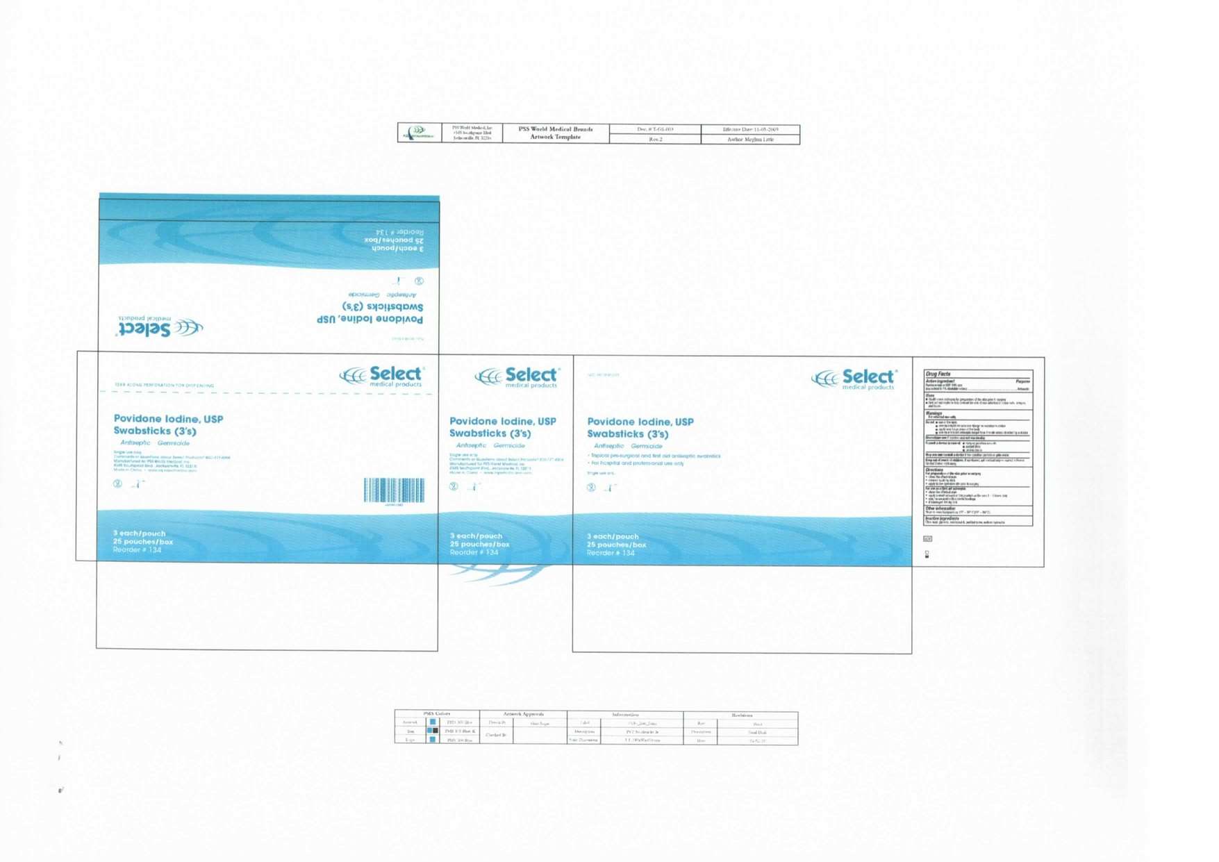 POVIDONE IODINE SWABSTICS ANTISEPTIC GERMICIDE