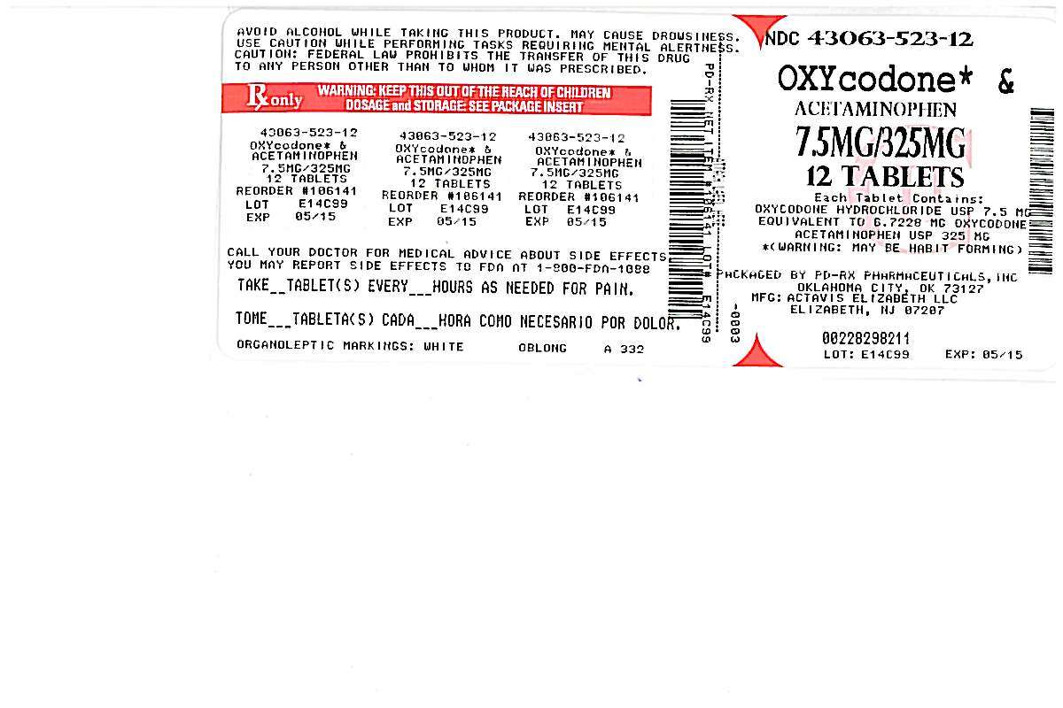 Oxycodone and Acetaminophen