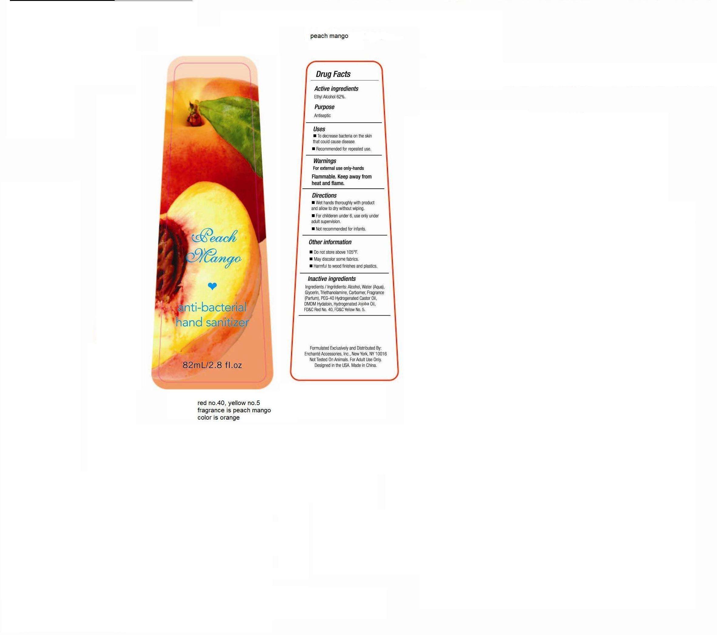 Peach Mango Anti-Bacterial Hand Sanitizer