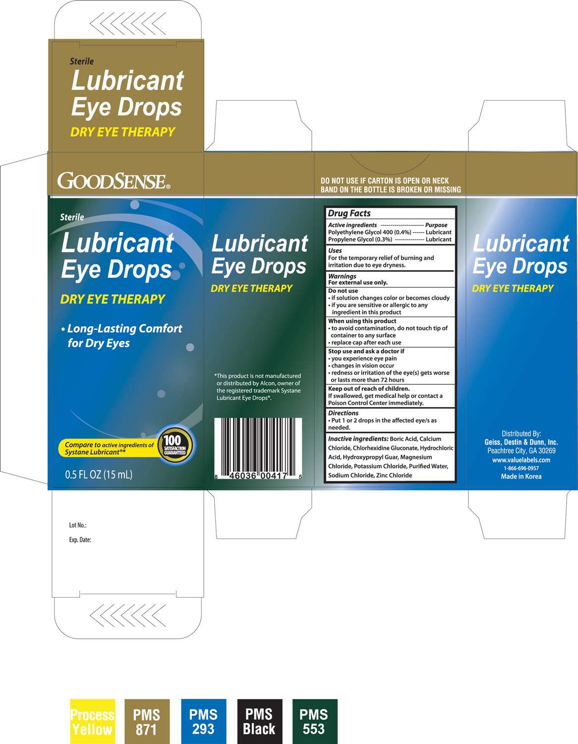 GOODSENSE LUBRICANT EYE DROPS