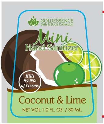 MINI HAND SANITIZER - COCONUT AND LIME