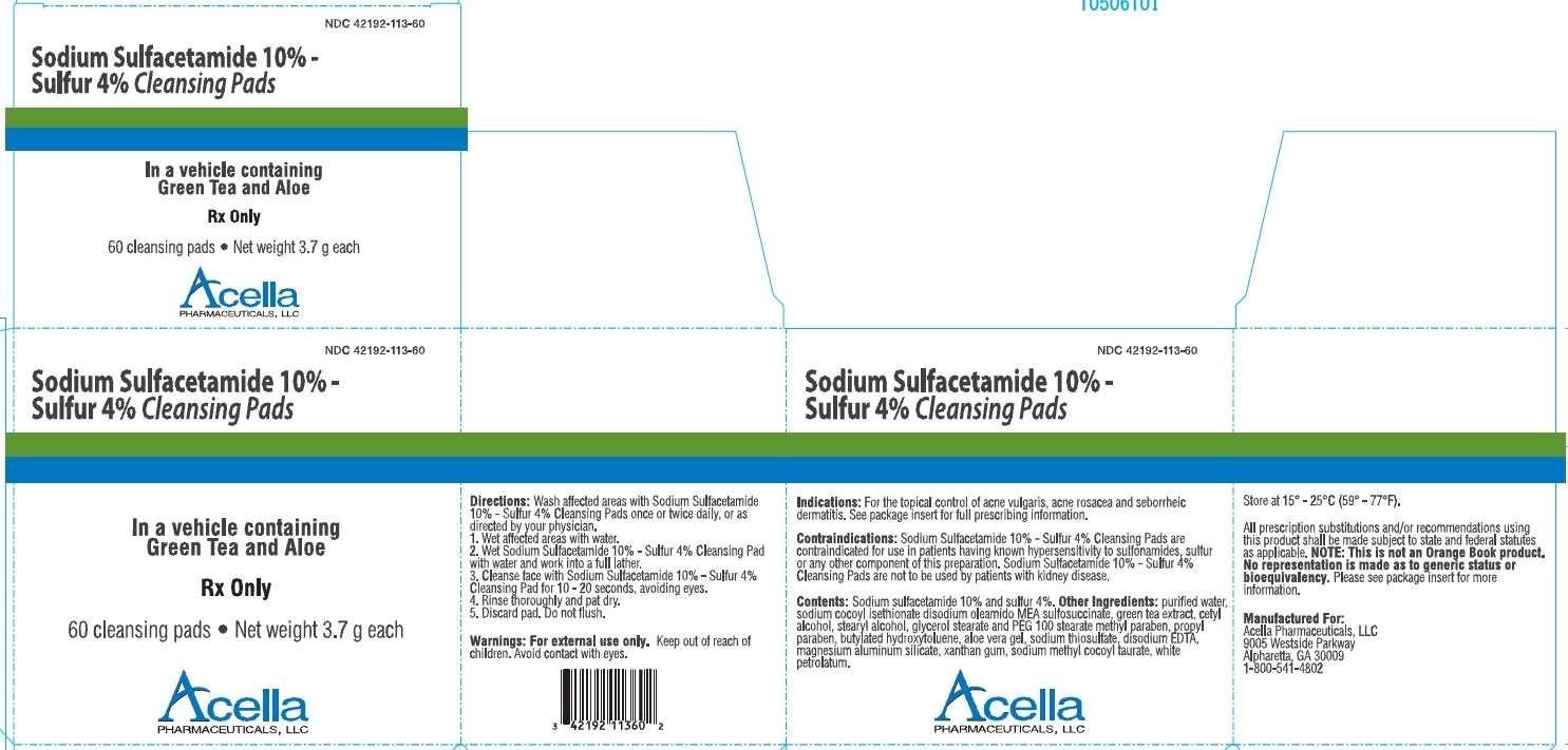 SODIUM SULFACETAMIDE - SULFUR CLEANSING PADS