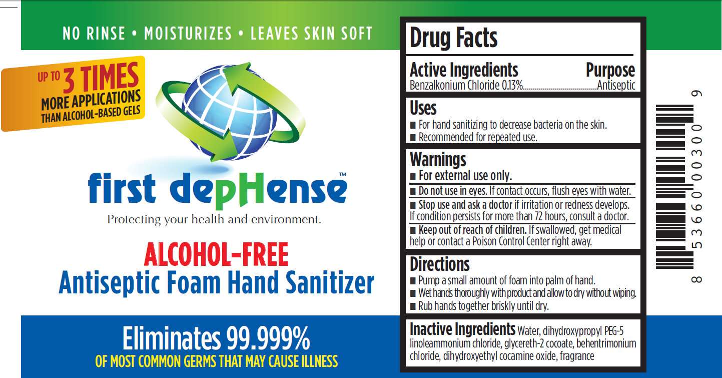 first depHense Alcohol-Free Antiseptic Foam Hand Sanitizer