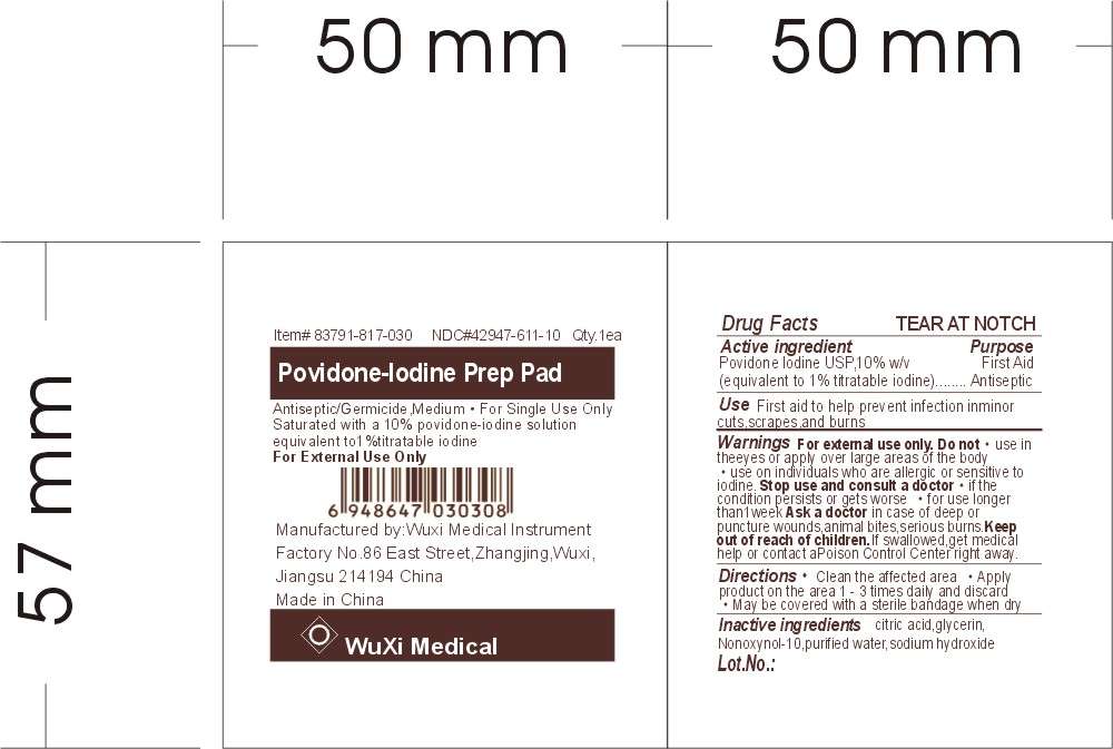 Povidone-Iodine Prep Pad