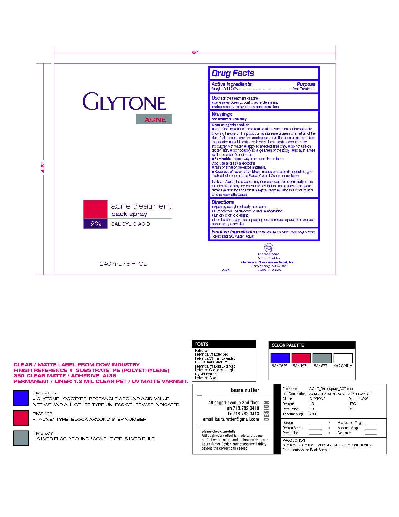 Glytone Acne Treatment Back