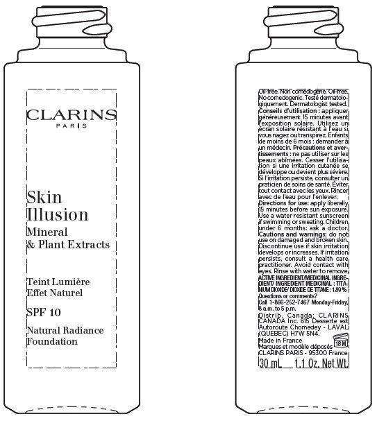 CLARINS Skin Illusion SPF 10 Natural Radiance Foundation Tint 103