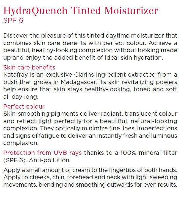 CLARINS HydraQuench Tinted CLARINS HydraQuench Tinted Moisturizer Broad Spectrum SPF 6 03 PEACH