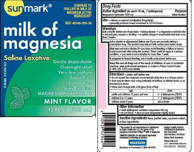 SUNMARK MILK OF MAGNESIA MINT