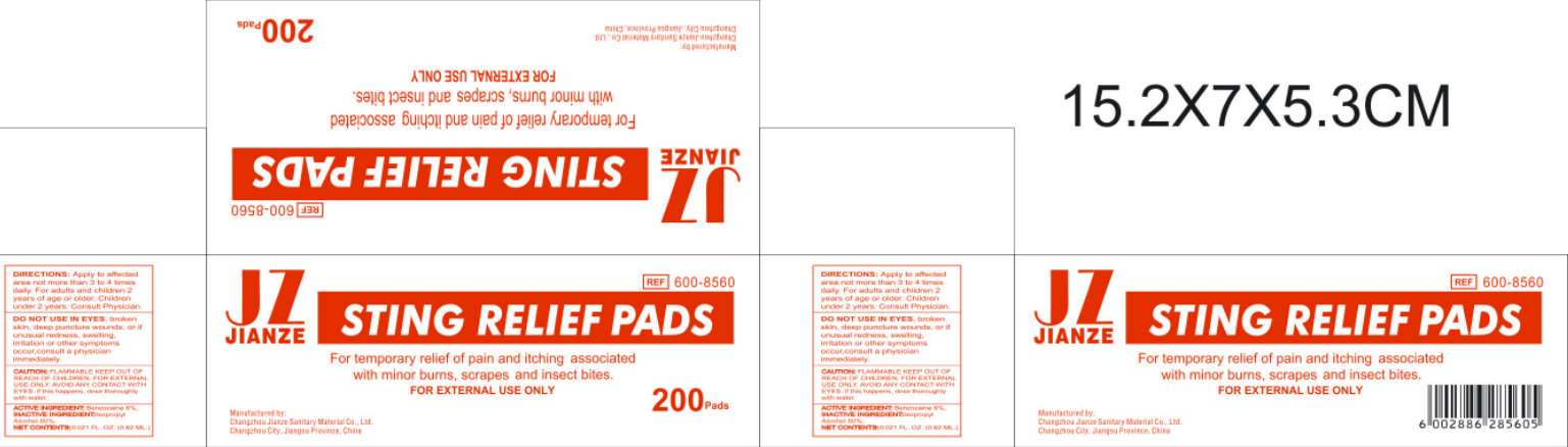 JIANZE STING RELIEF PADS