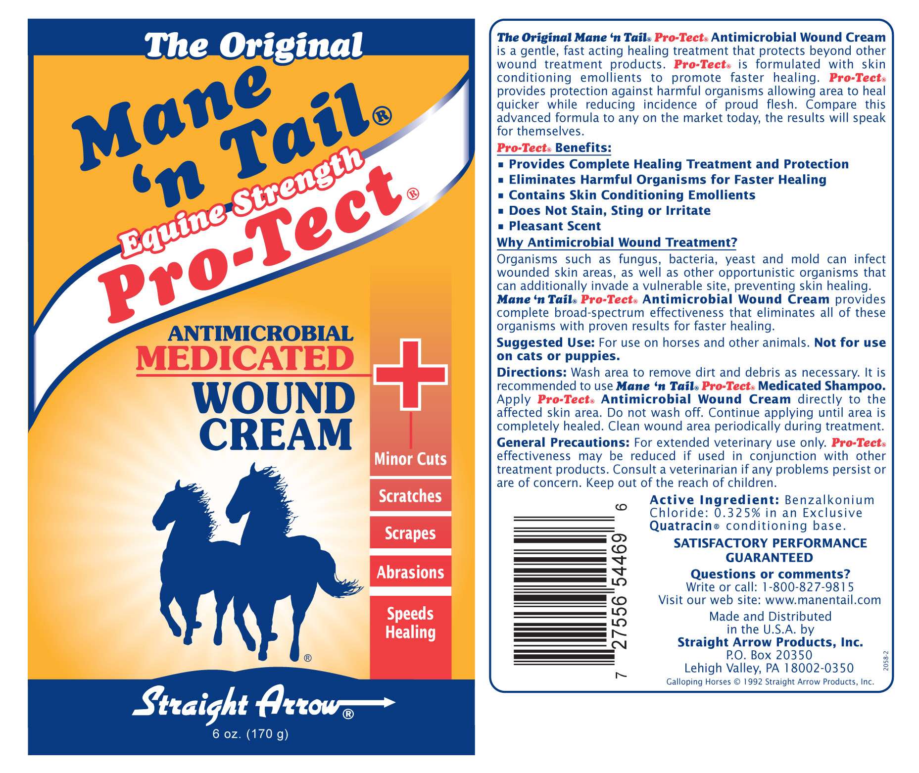 Mane and Tail Equine Strength Pro-Tect Antimicrobial Wound