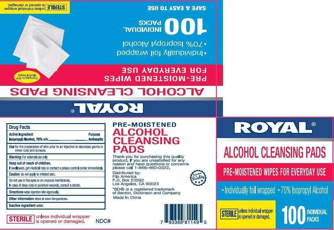 ROYAL ALCOHOL CLEANSING PADS