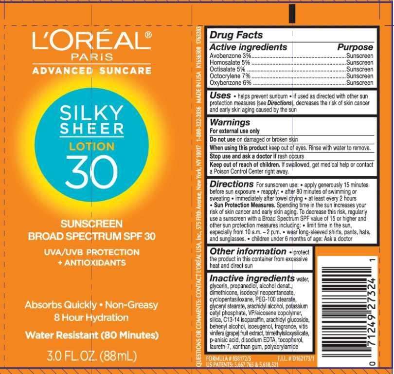 LOreal Paris Advanced Suncare Silky Sheer 30 Broad Spectrum SPF 30 Sunscreen