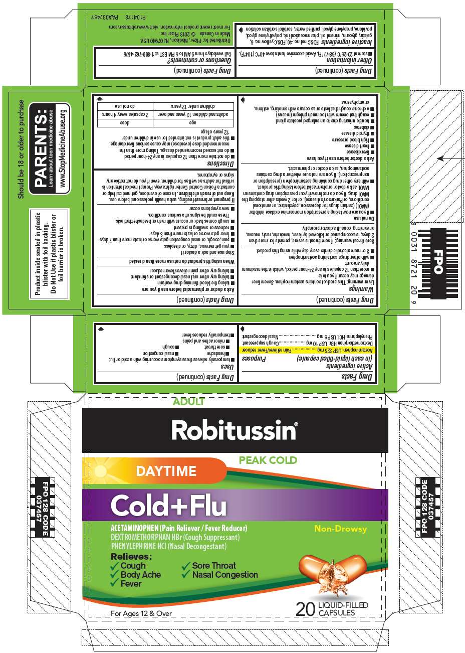 ROBITUSSIN PEAK COLD DAYTIME COLD PLUS FLU