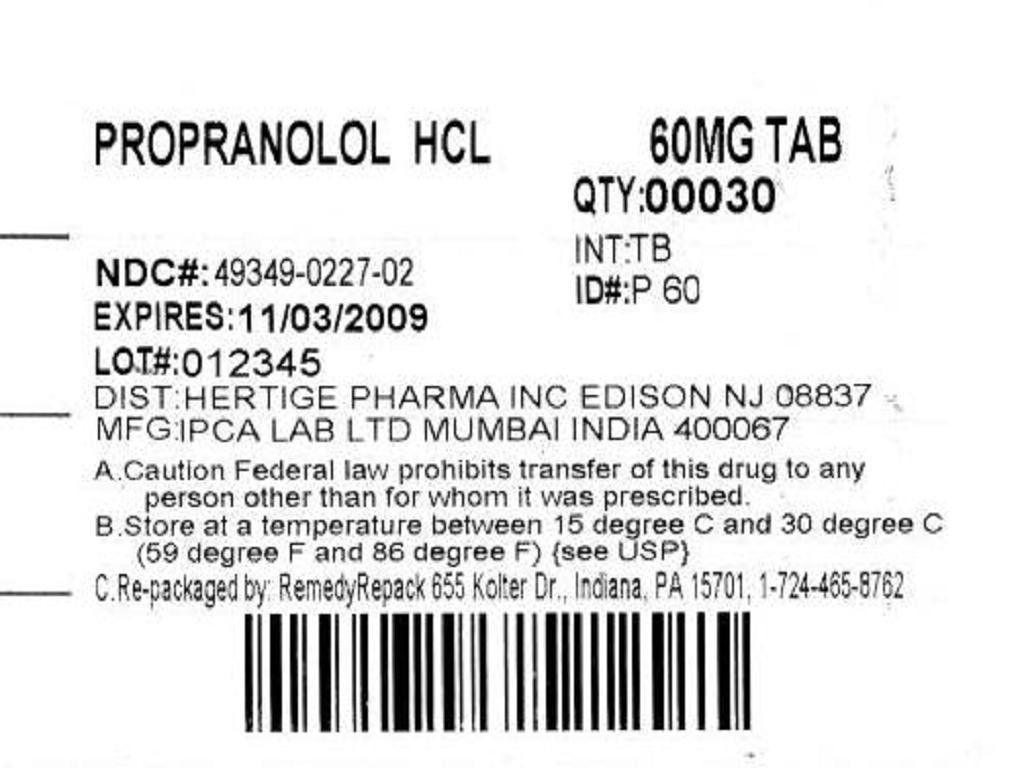 Propranolol Hydrochloride