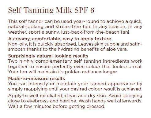 Clarins Self Tanning Milk With Sun Protection Spf 6