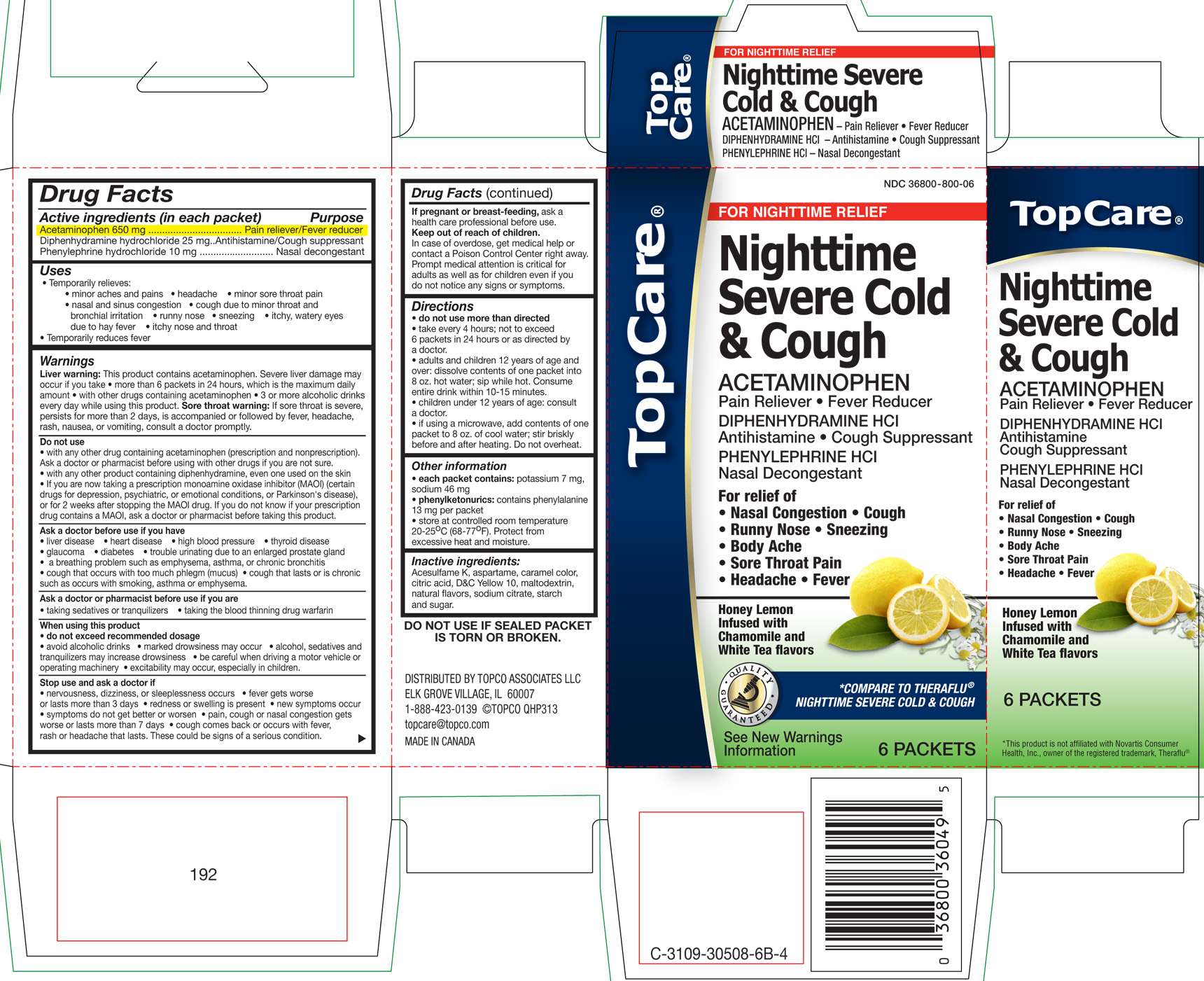 TopCare Nighttime Severe Cold and Cough