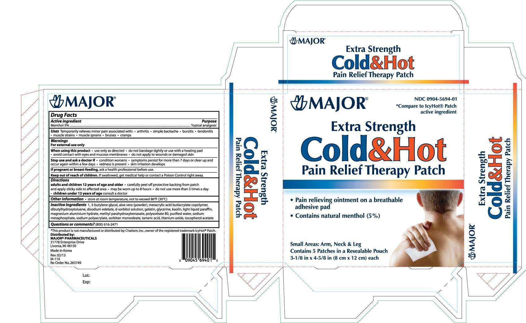 Major Extra Strength Cold and Hot Pain Relief Therapy