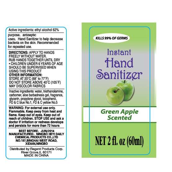 Instant Hand Sanitizer Green Apple Scented