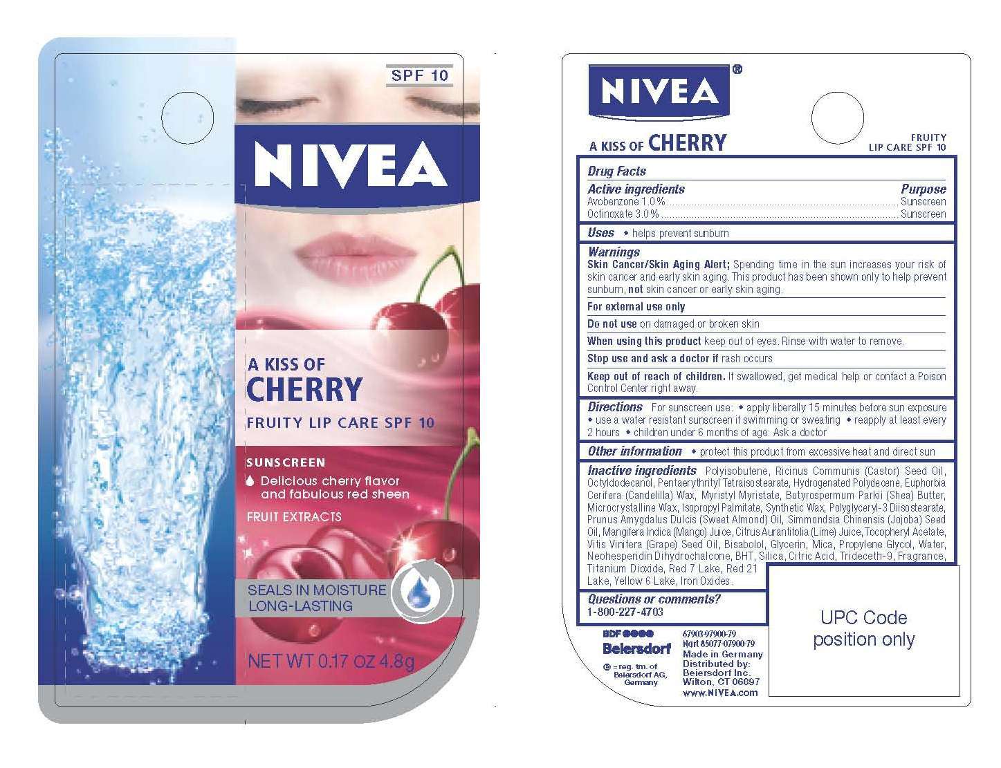 Nivea A Kiss of Cherry Fruity Lip Care