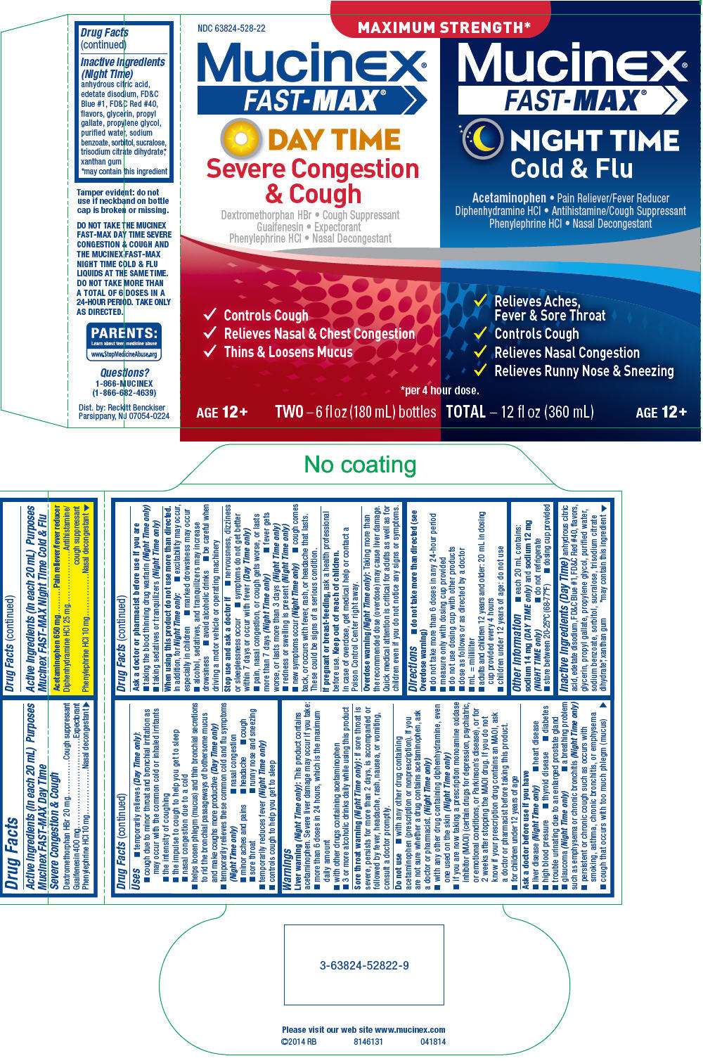 Mucinex Fast-Max Day Time Severe Congestion and Cough and Mucinex Fast-Max Night Time Cold and Flu