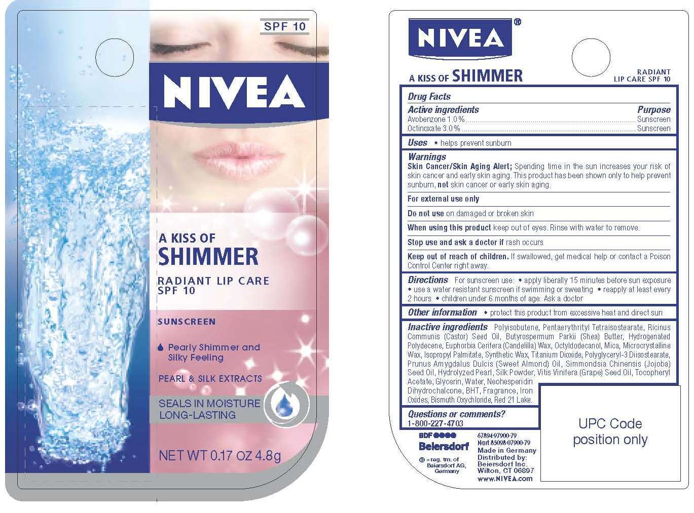 Nivea A Kiss of Shimmer Radiant Lip Care