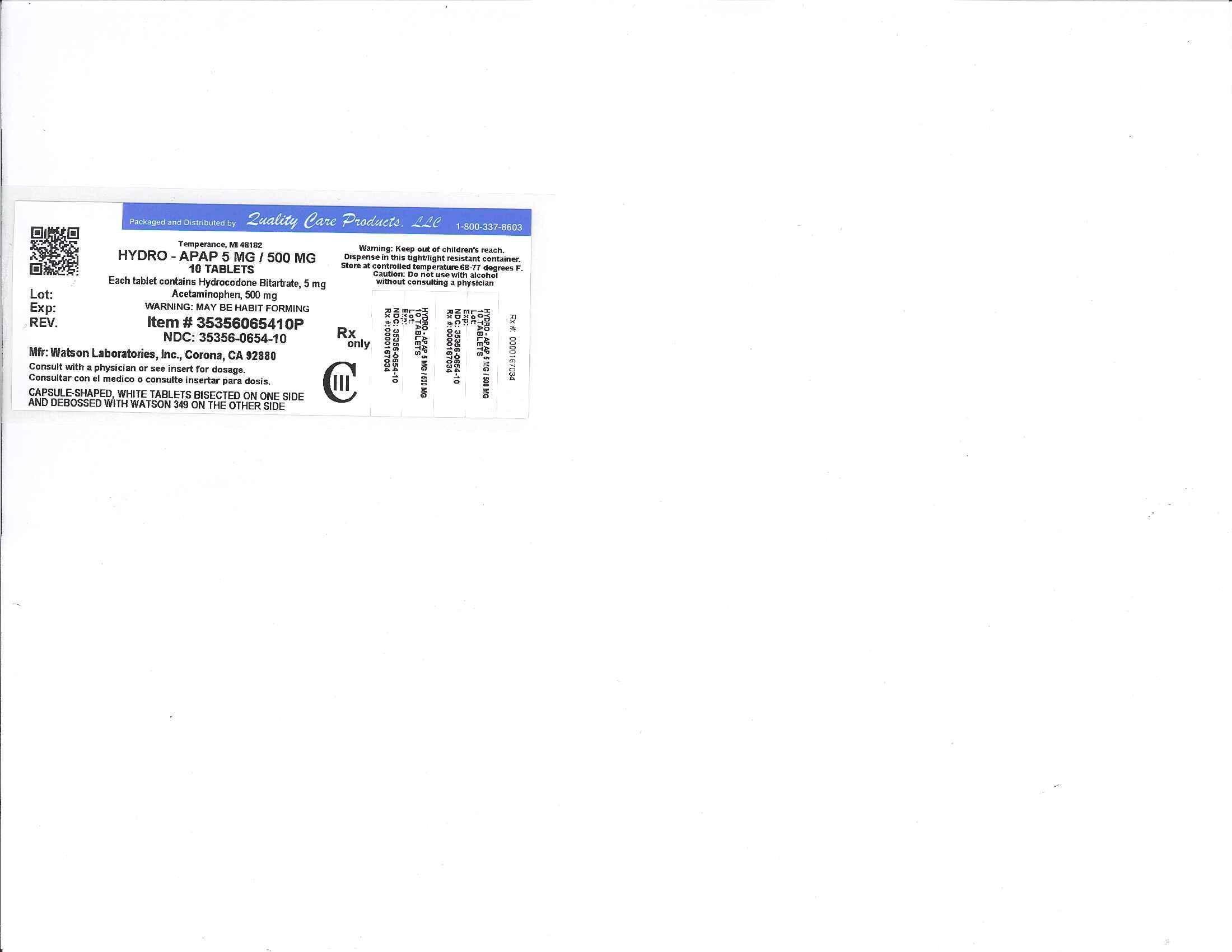 Hydrocodone Bitartrate and Acetaminophen