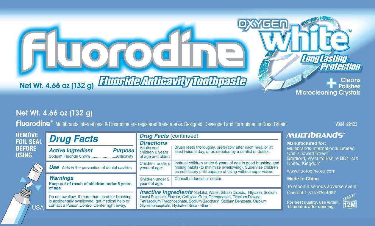 fluorodine OXYGEN white Fluoride Anticavity