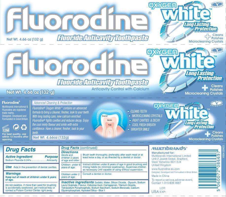 fluorodine OXYGEN white Fluoride Anticavity