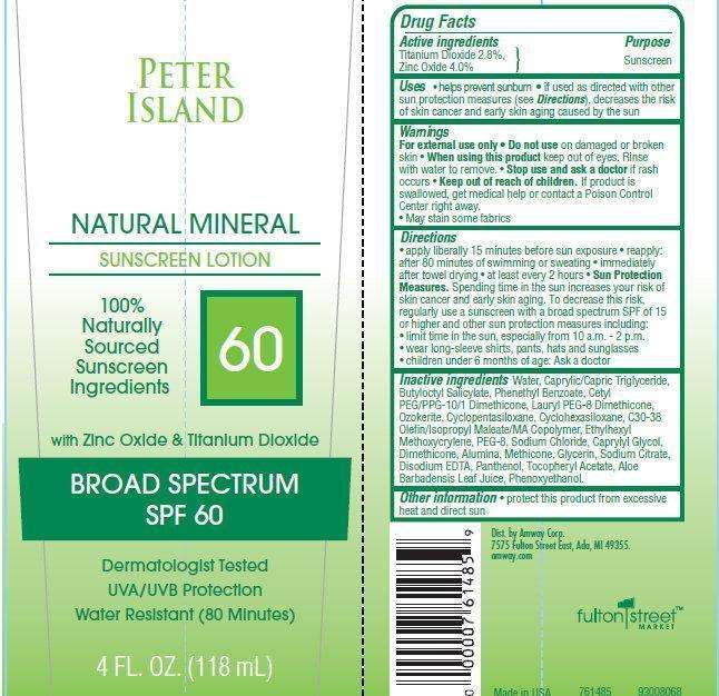 PETER ISLAND NATURAL MINERAL SUNCREEN BROAD SPECTRUM SPF 60 Water Resistant