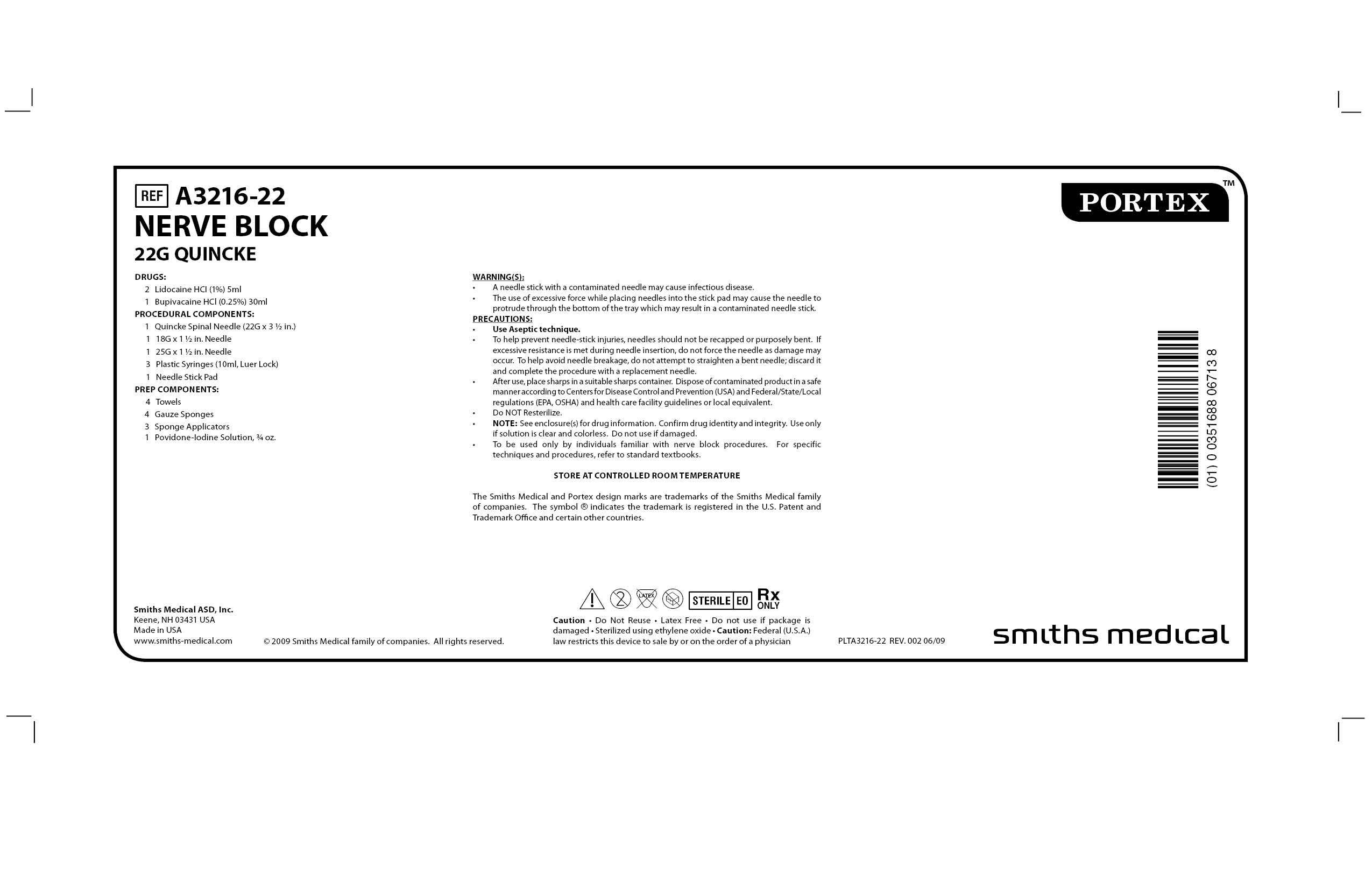 A3216 NERVE BLOCK 22G QUINCKE