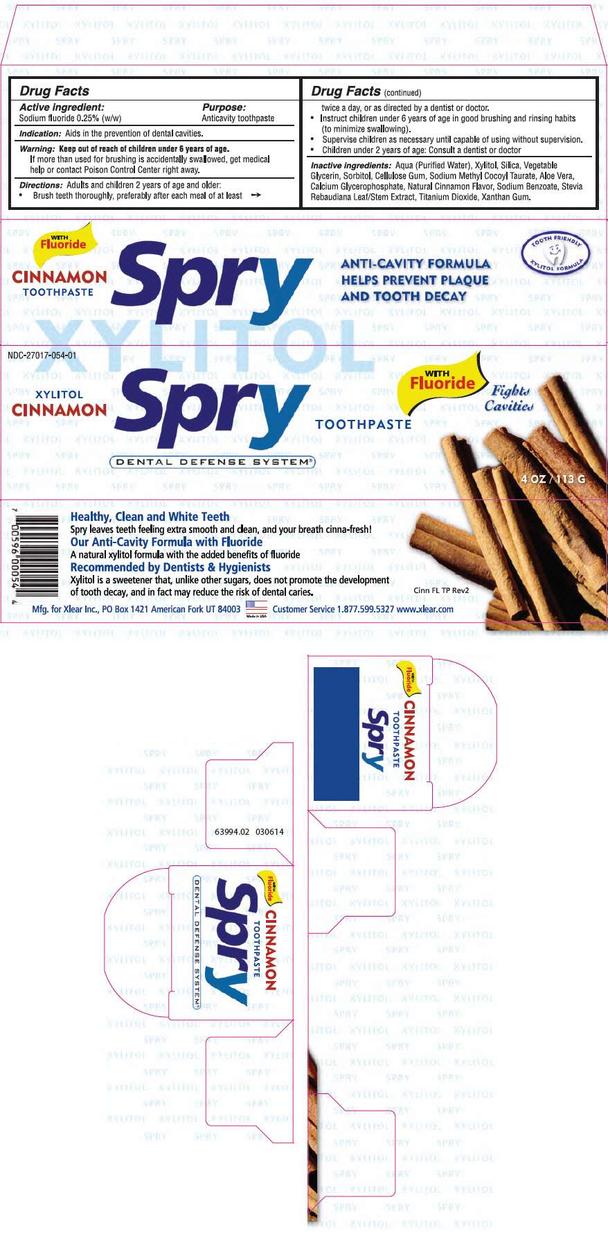 Spry Xylitol Cinnamon