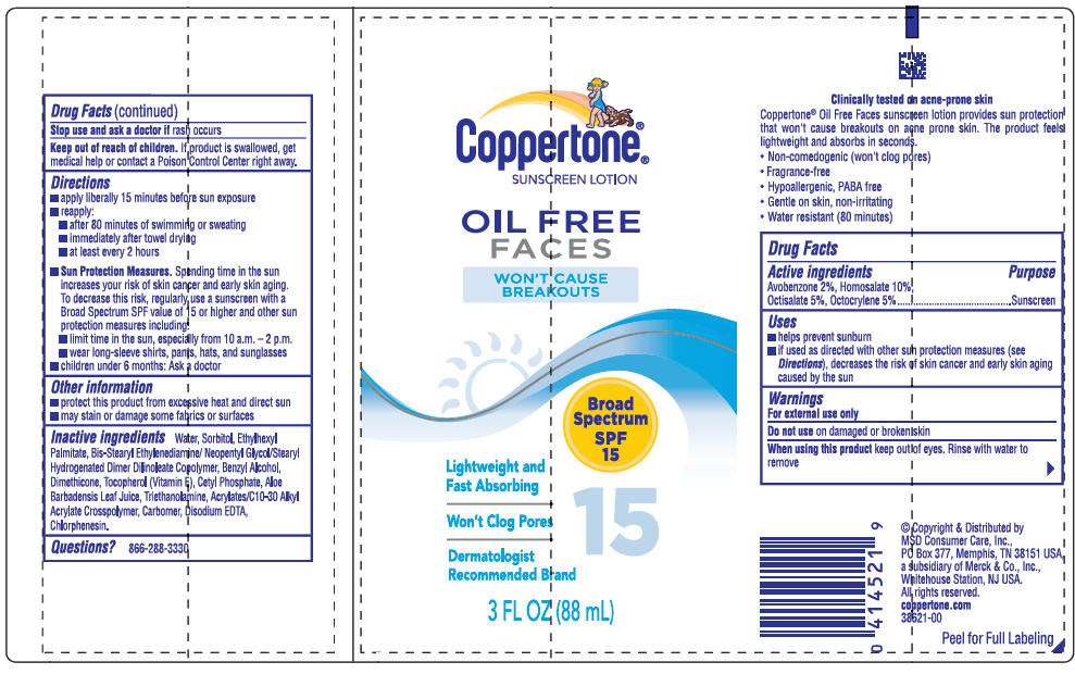 Coppertone oil free faces