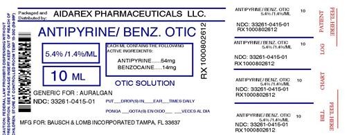 Antipyrine and Benzocaine