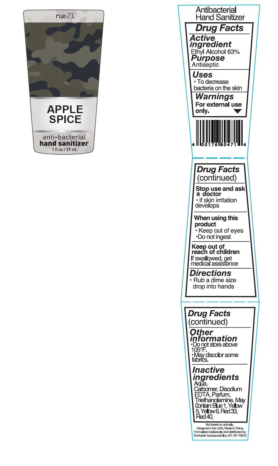 RUE21 Apple Spice Antibacterial Hand Sanitizer