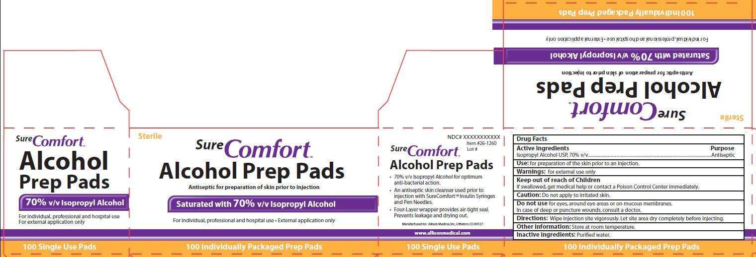 Sure Comfort Alcohol Prep Pads