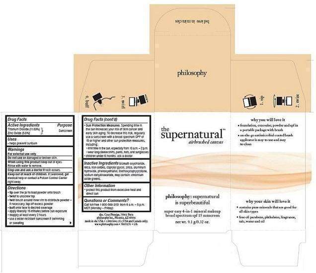 supernatural airbrushed canvas broad spectrum spf 15 sunscreen